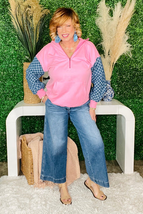 Palmer Boyfriend Ankle Wide Jeans