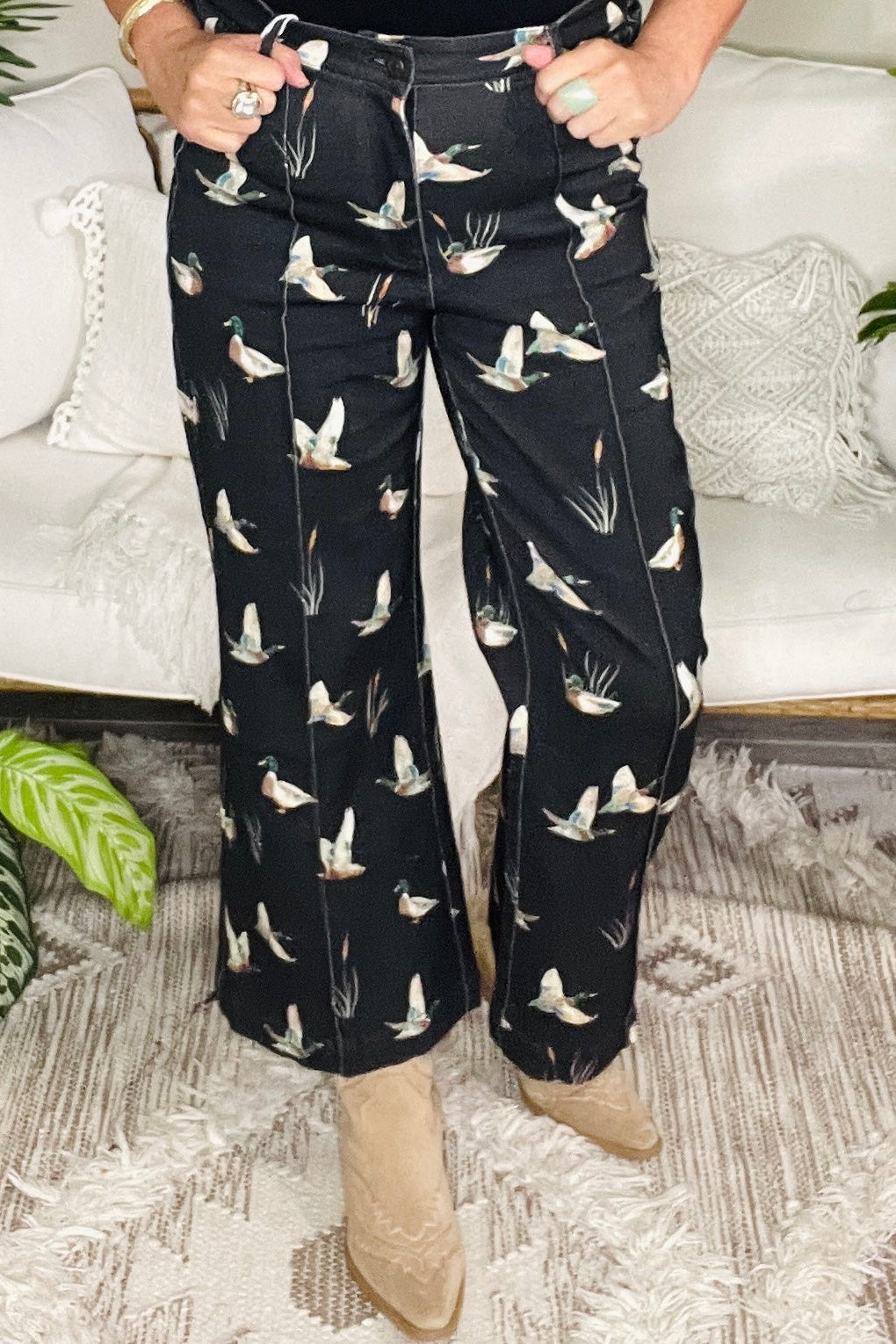 Take Flight Black Mallard Jeans - J085BK