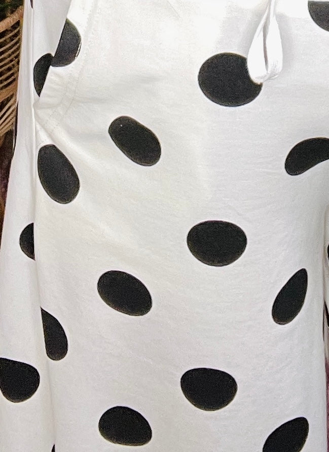 A Pop Of Dot Black And White Joggers - P051BW