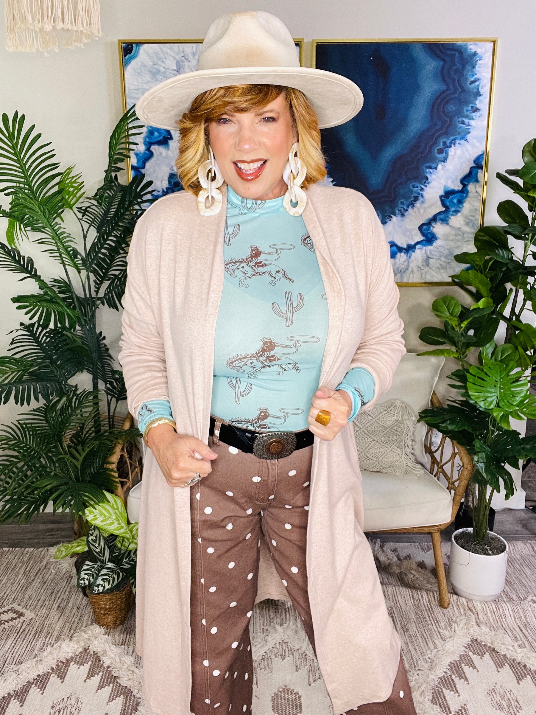Boots And Broncs Mesh Top