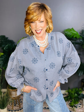 Made For More Floral Textured Top