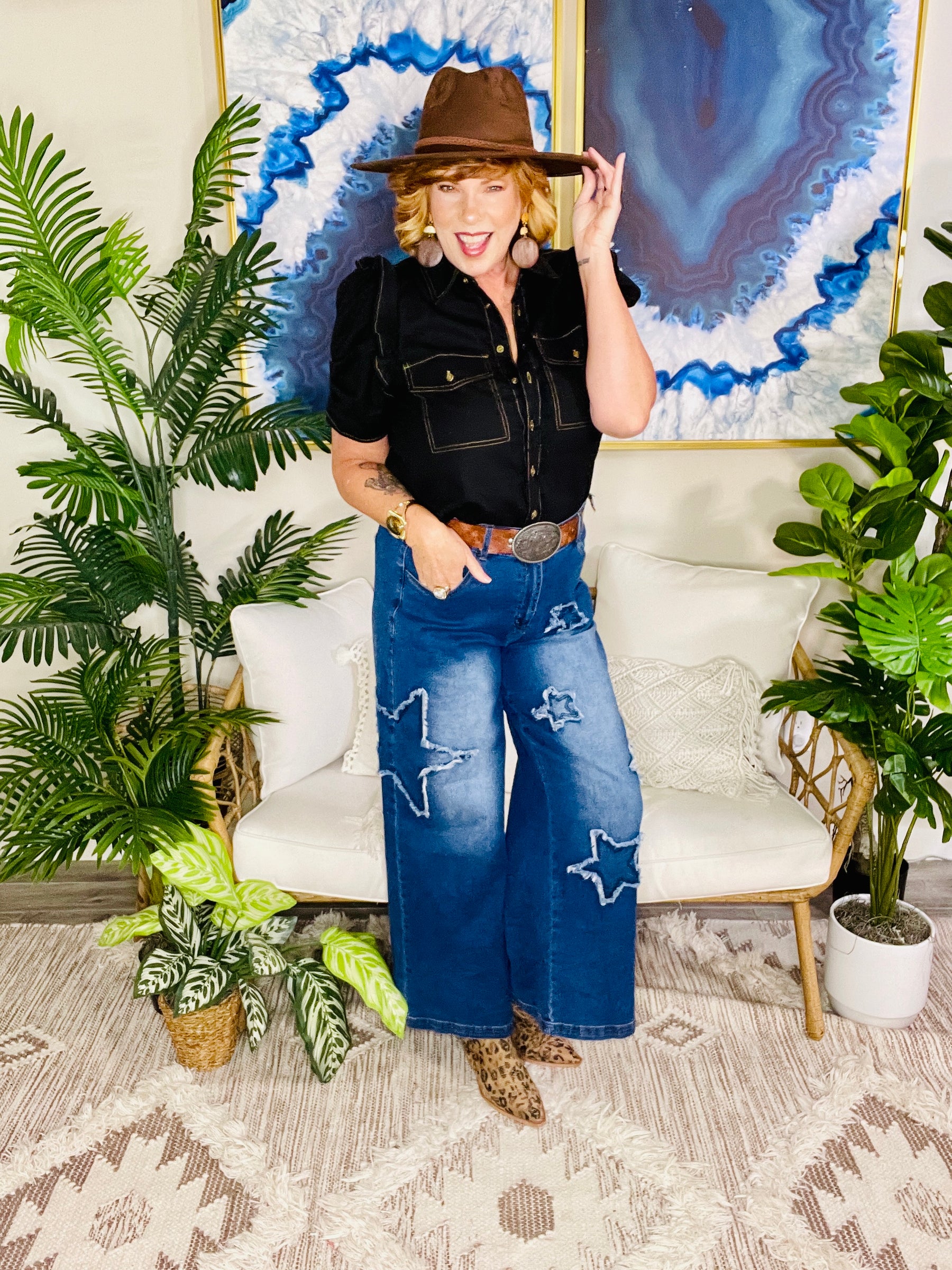 Down Home Darling Black Top - S890BK