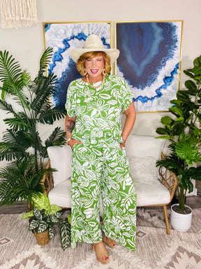 Under The Palms Top And Pant Set - SET058JG