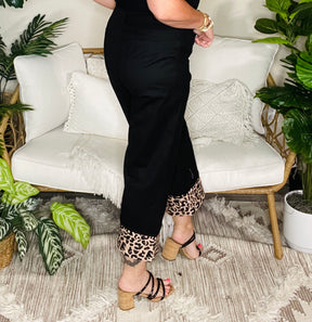 Wild Hem Black Pants - P126BK