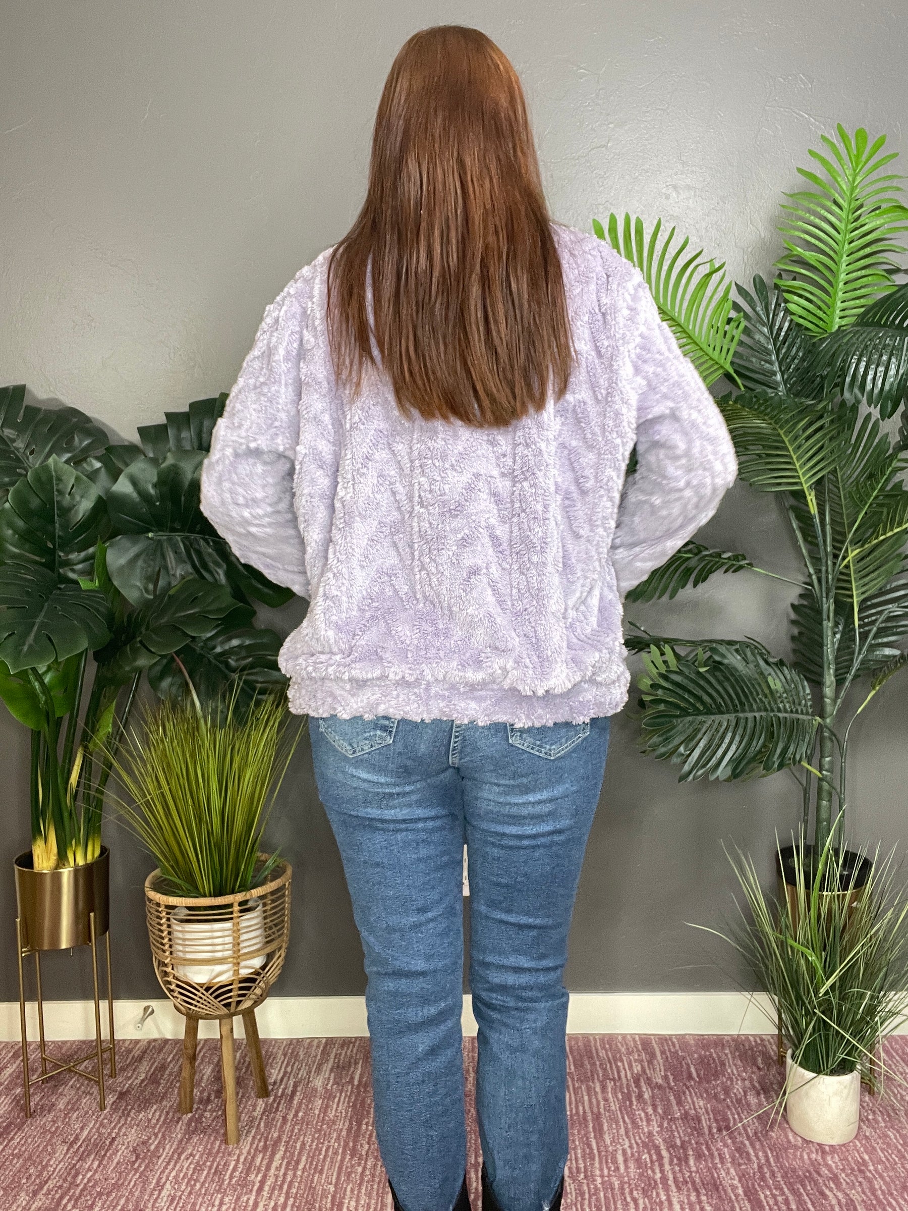 Cozy All Day Sherpa Half Zip Top (8 Colors)