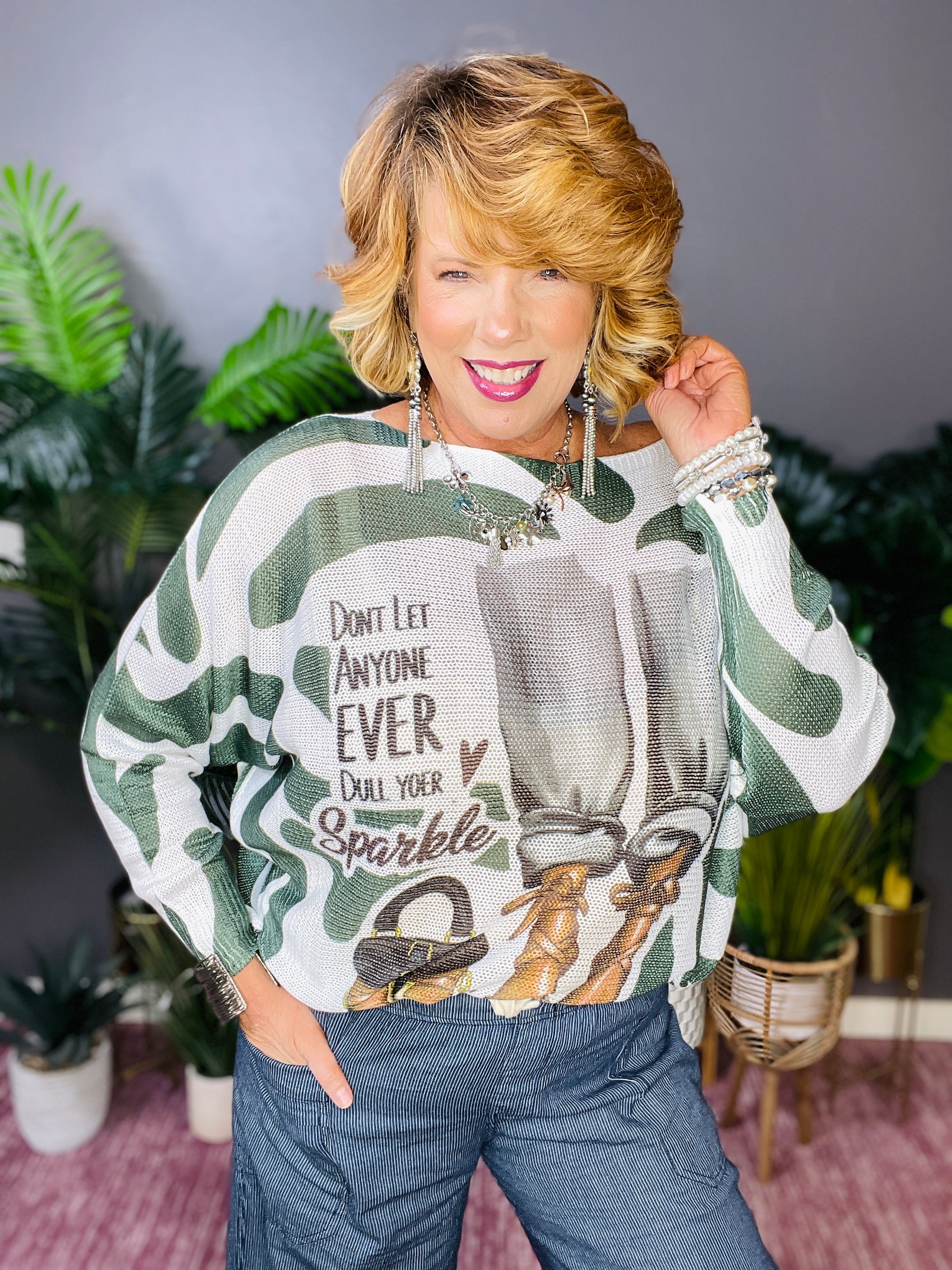 Don't Let Anyone Dull Your Sparkle Top - S345WH