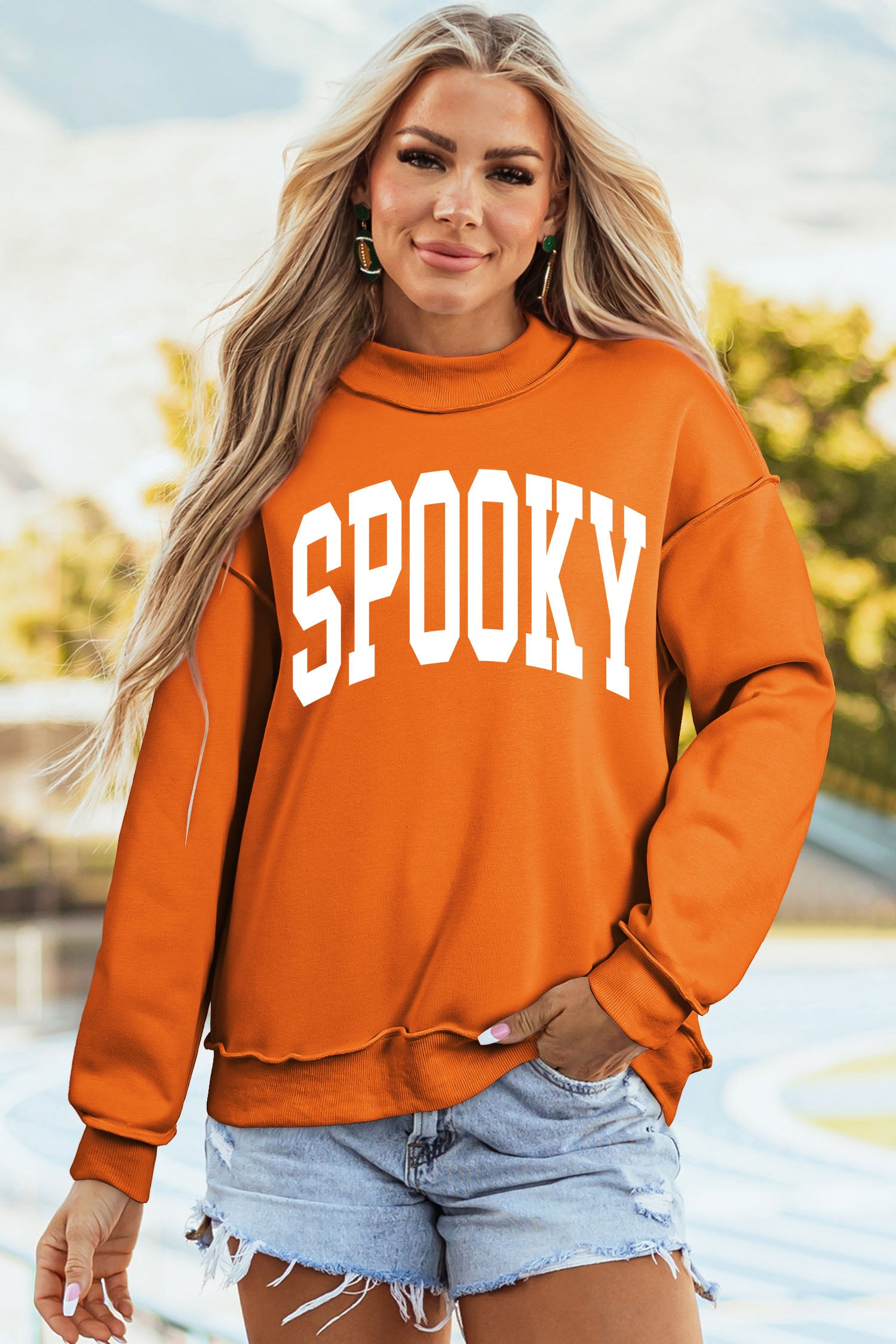 Spooky Season Mock Neck Sweatshirt
