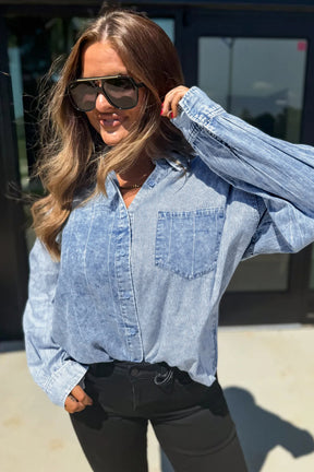 Denim With A Twist Top