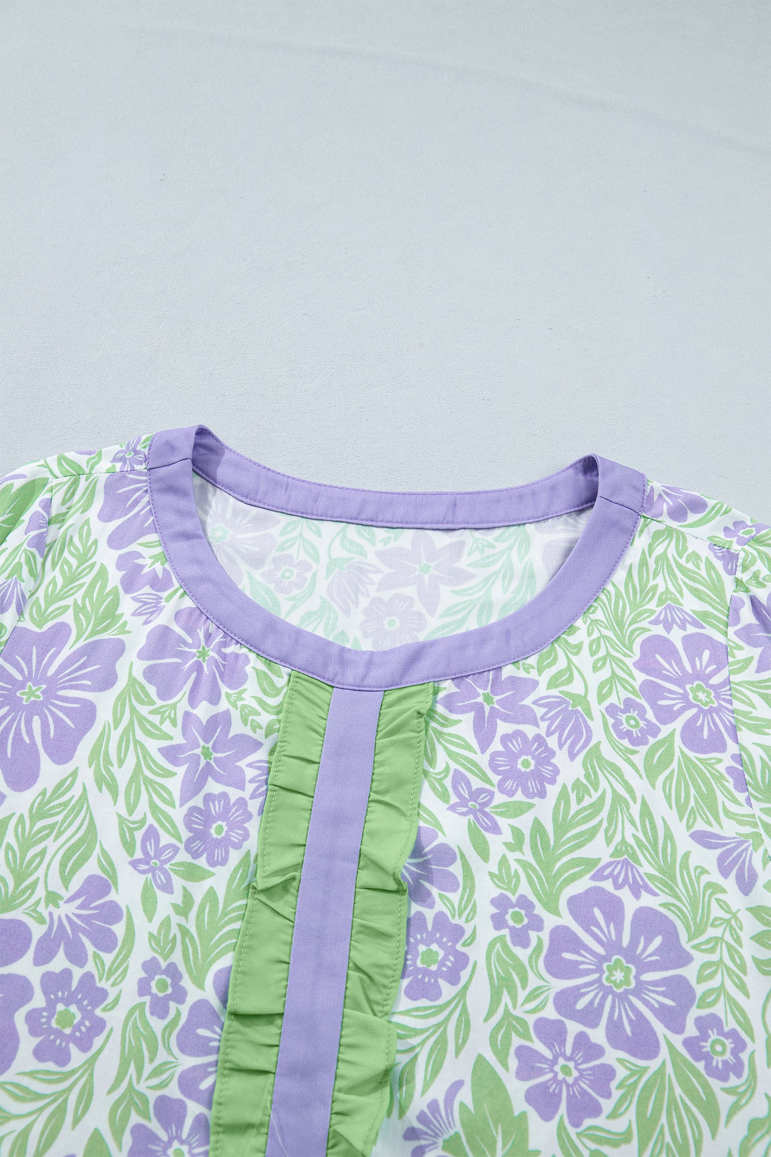 Made You Look Purple Floral Print Top