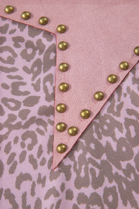 Starry Eyed Pink Leopard Retro Top