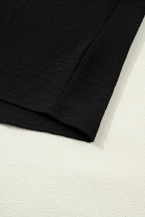 Just Feels Like Me Black Leopard Trim Dolman Top