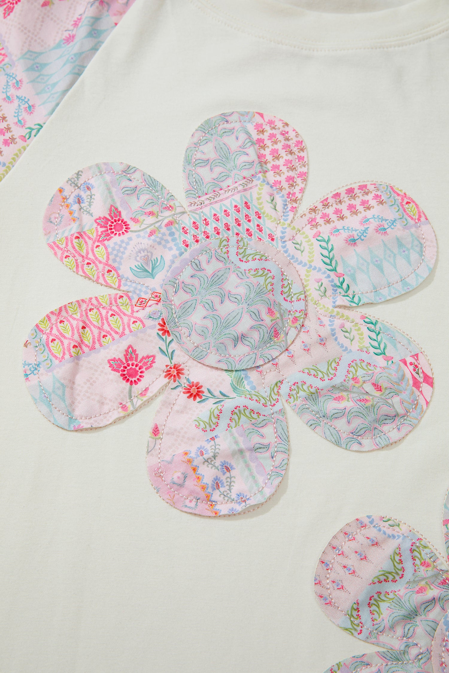 Day To Day Floral Patchwork Top
