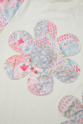 Day To Day Floral Patchwork Top