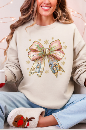 Coquette Nativity Scene Graphic Tee and Sweatshirt