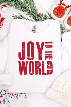 Joy to the World Red Graphic Tee and Sweatshirt