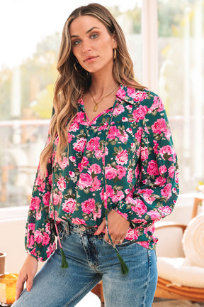 Fresh Is Key Floral Printed Puff Sleeve Top