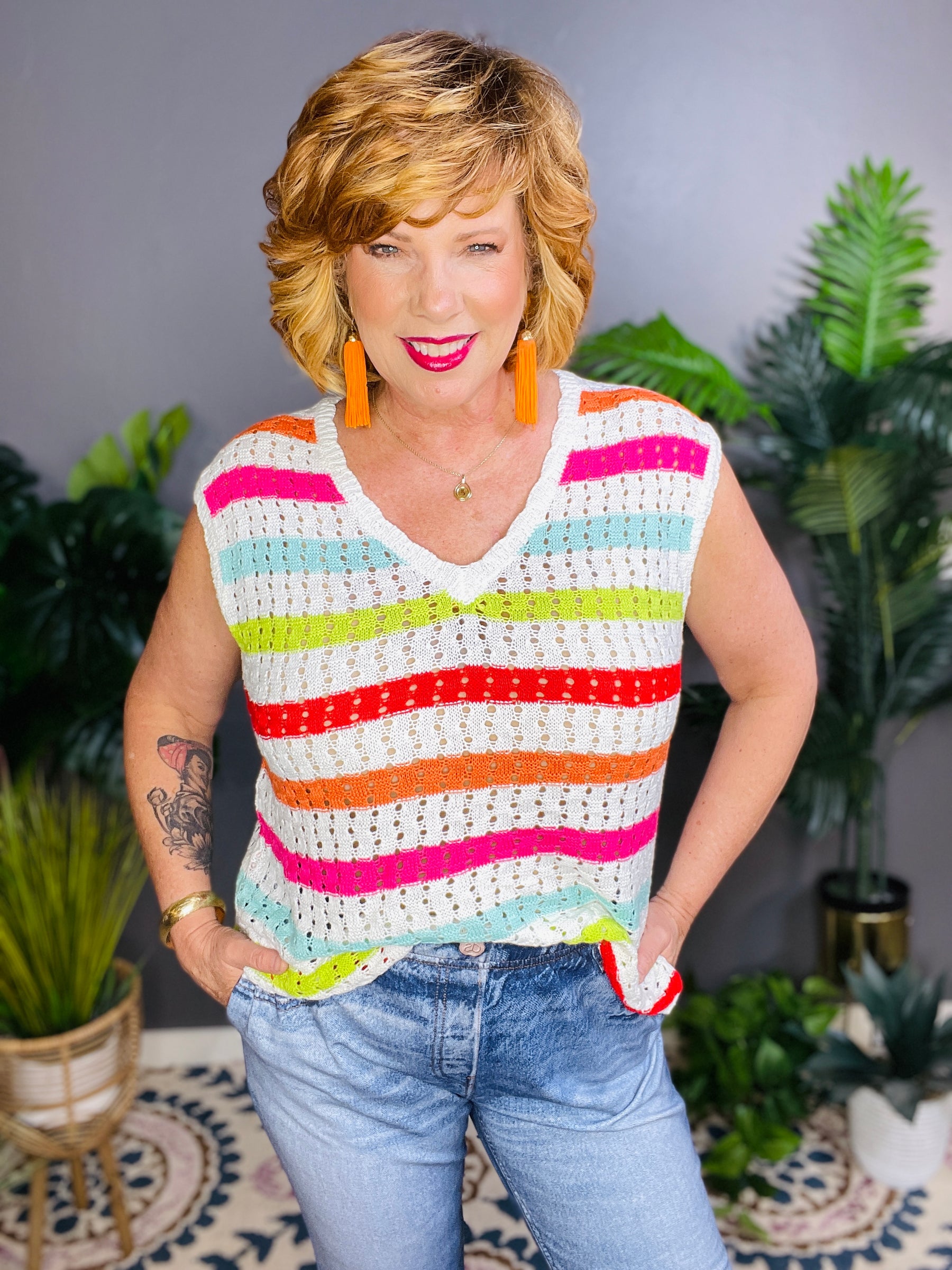 All About Stripes Sweater Top