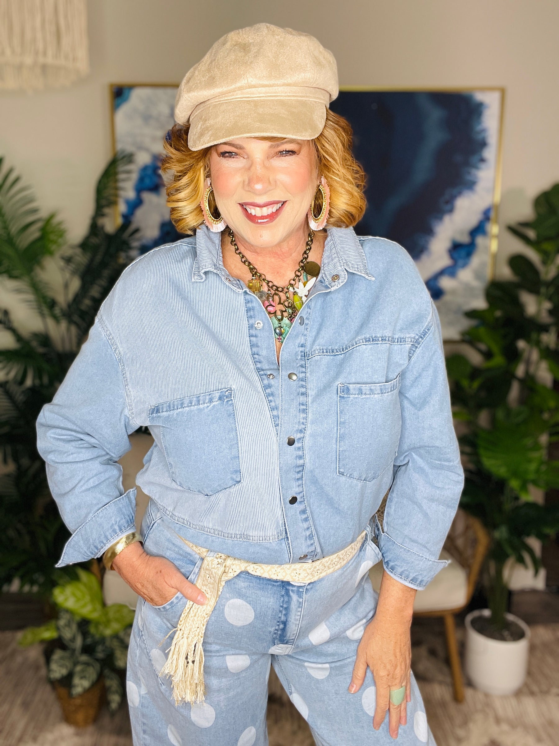 Breaking The Rules Denim Top