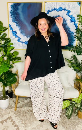 You Know It Leopard Print Side Stripe Pants