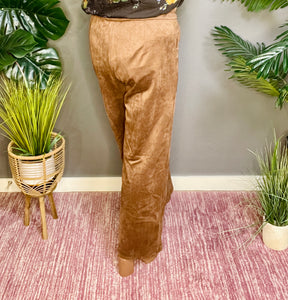 Carry On Faux Suede Pants - P013BR