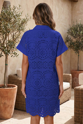 Coastal Charm Eyelet Dress (5 Colors)