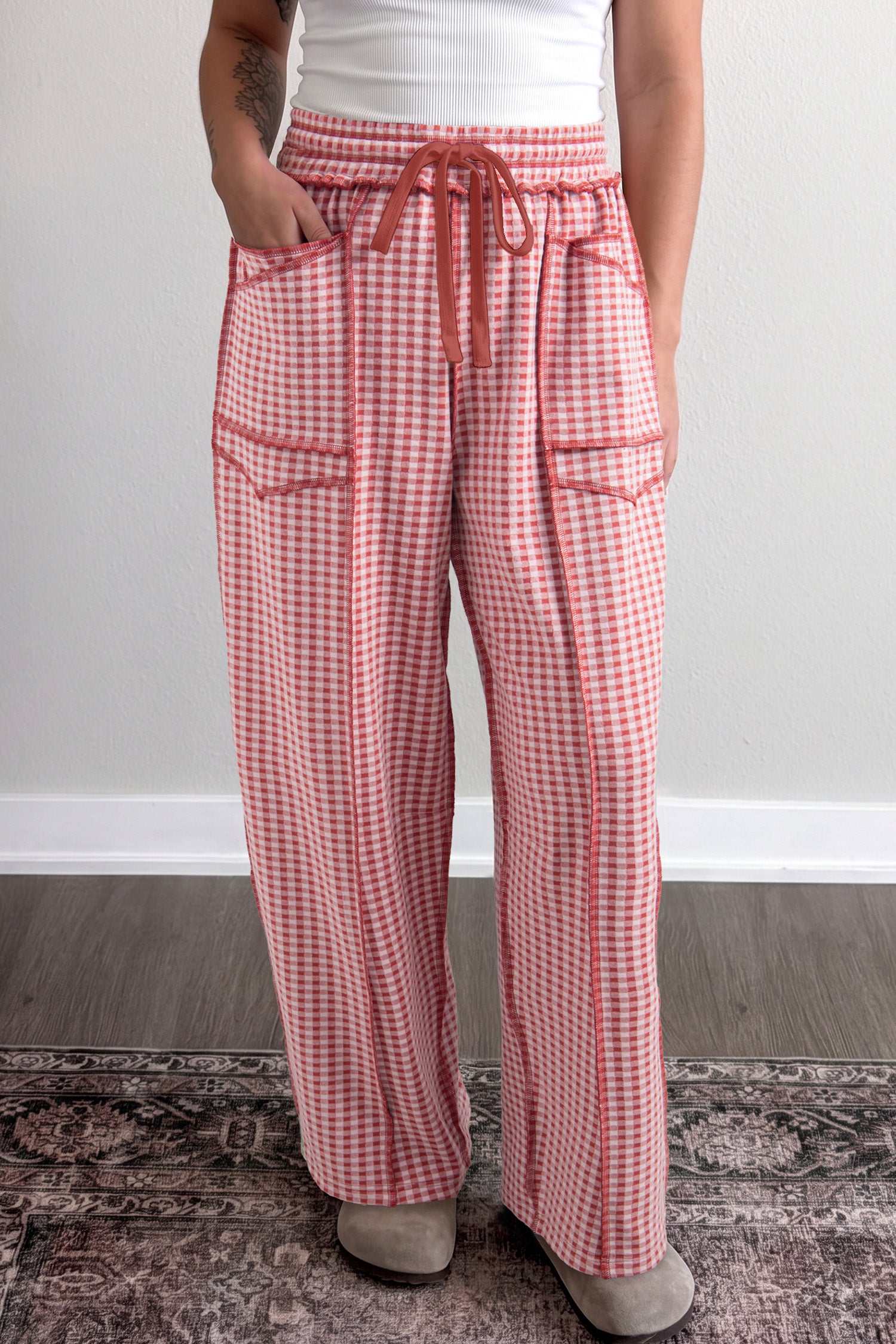 Gingham On The Go Pants (2 Colors)