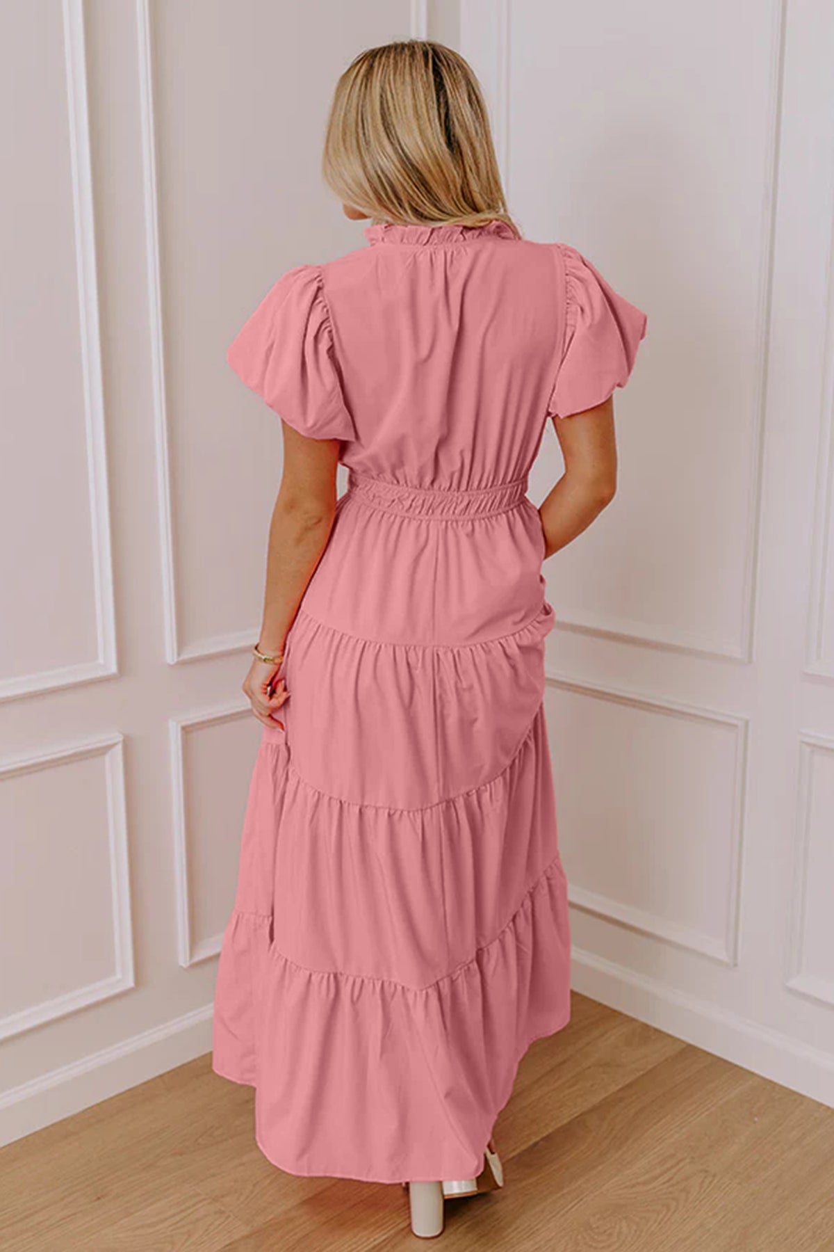 The IT Girl Pink Tiered Maxi Dress