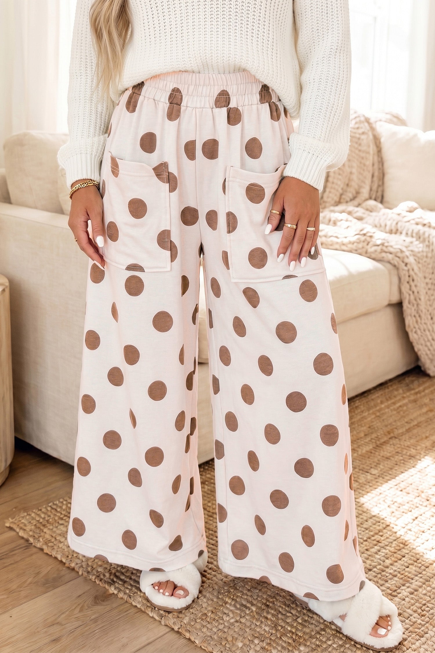Make Your Mark Polka Dot Wide Leg Pants (4 Colors)