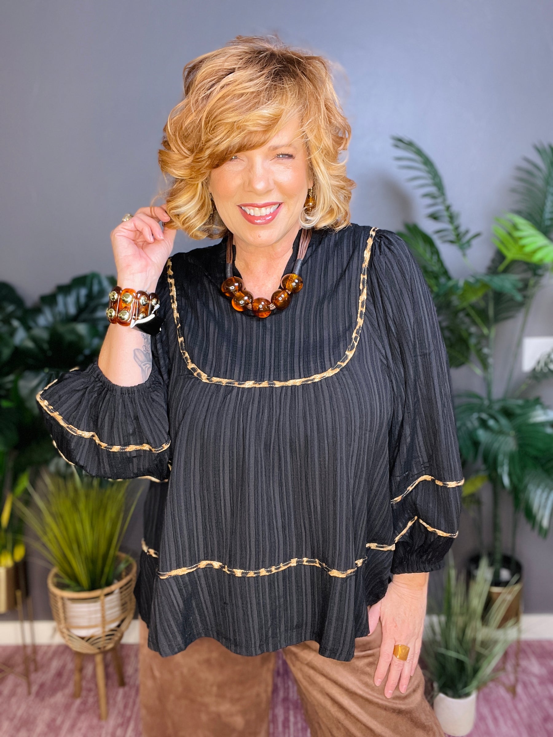 Trim It up Top - S092BK