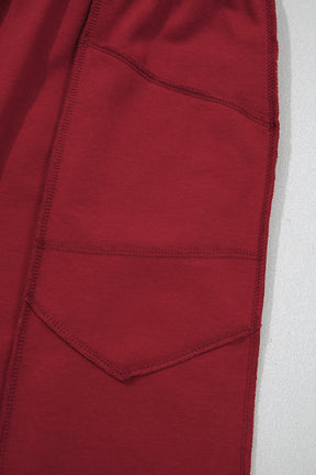Here For It Racing Red Top and Barrel Pant Set