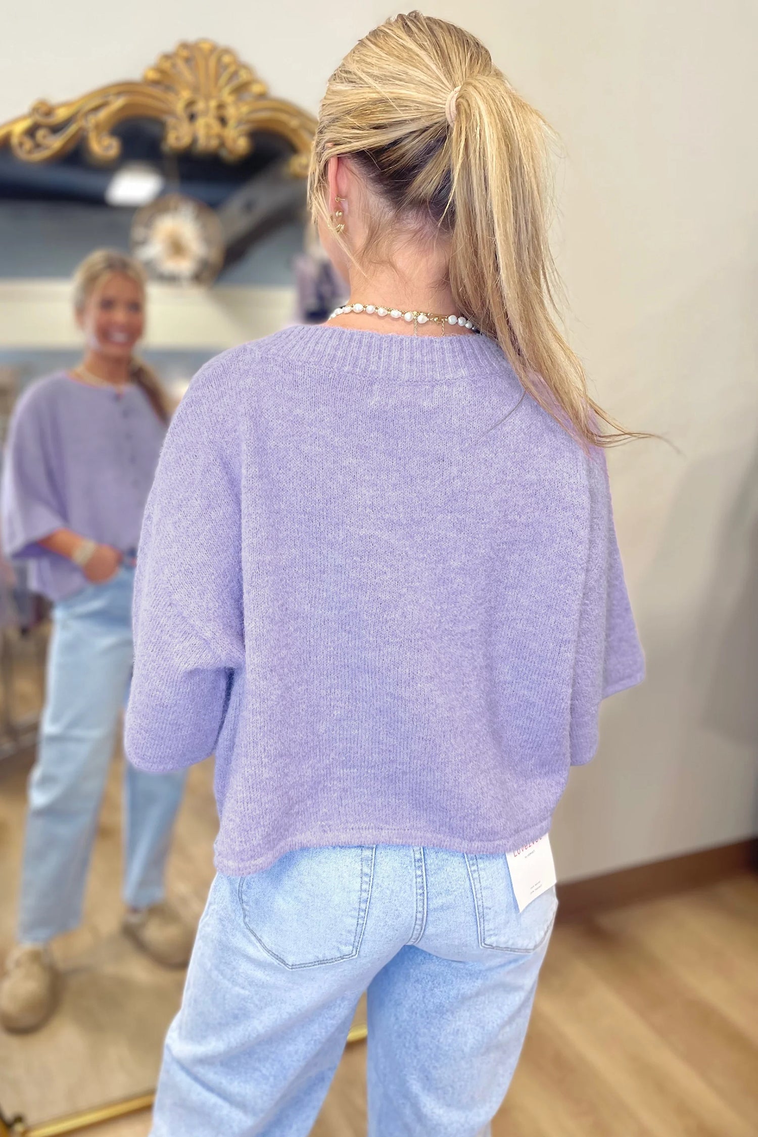 Easy To Style Lavender Knit Sweater Cardigan