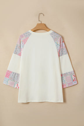 Day To Day Floral Patchwork Top