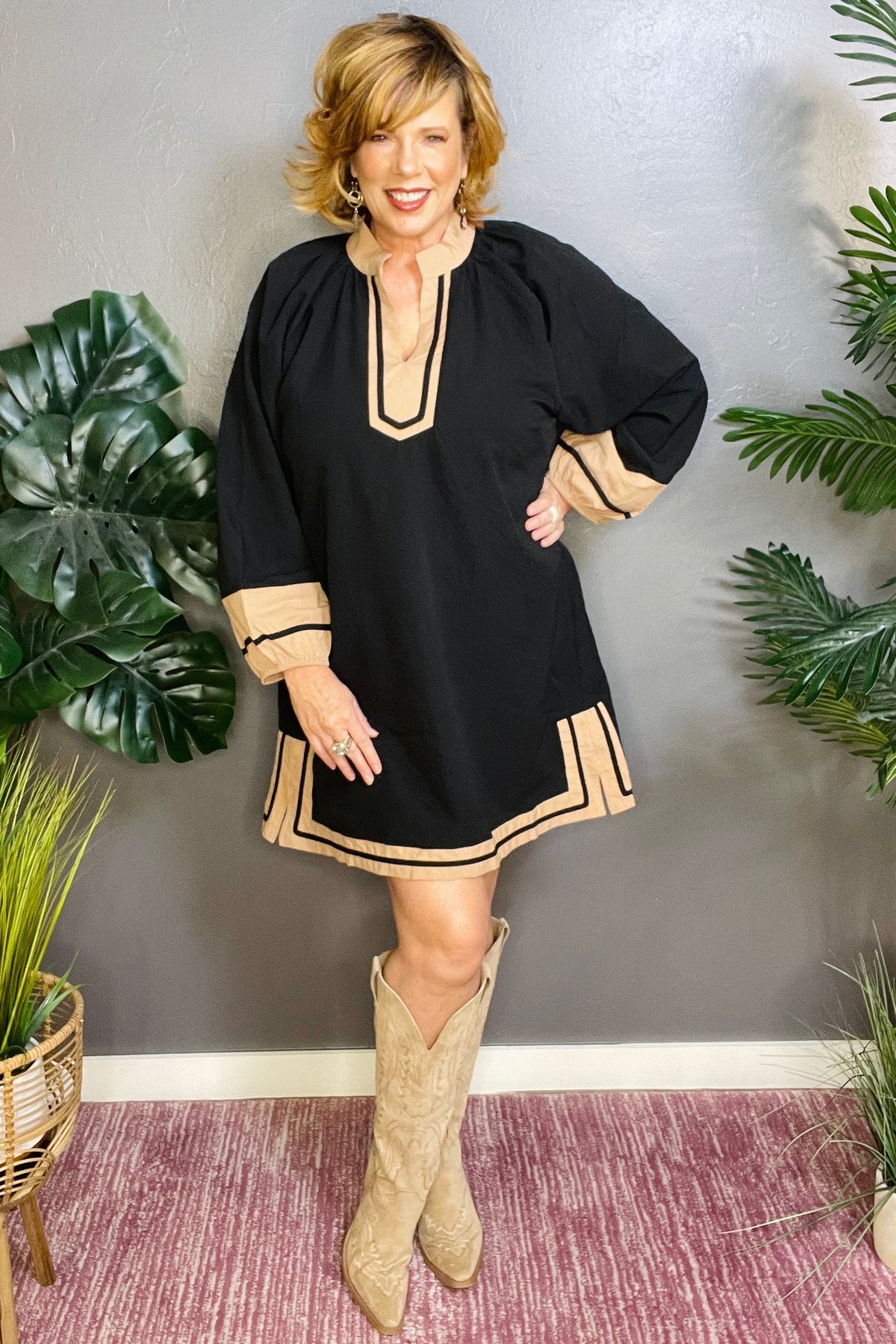 Oh So Chic Black V Neck Dress - DR018BK