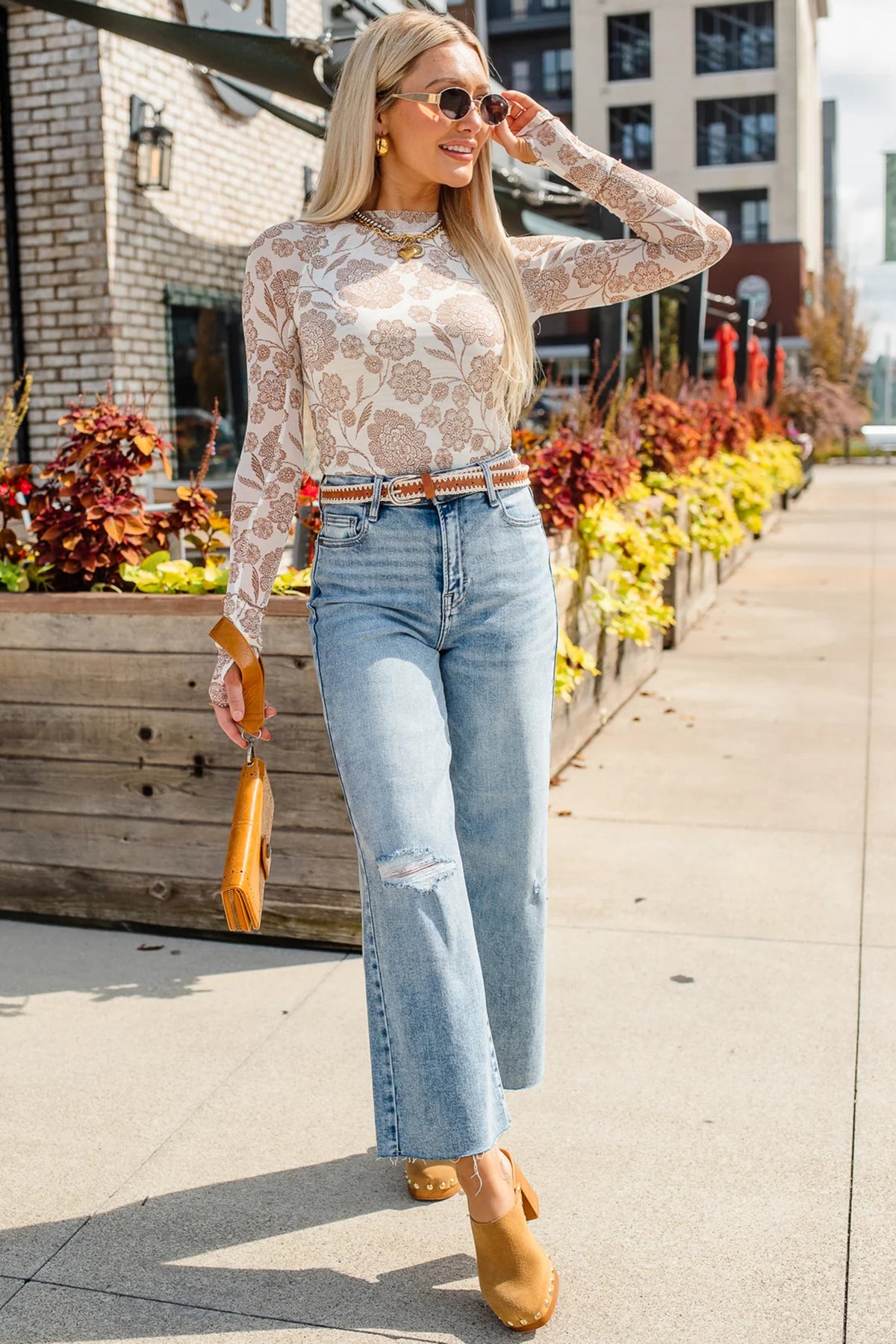 Pretty In Floral Mesh Top