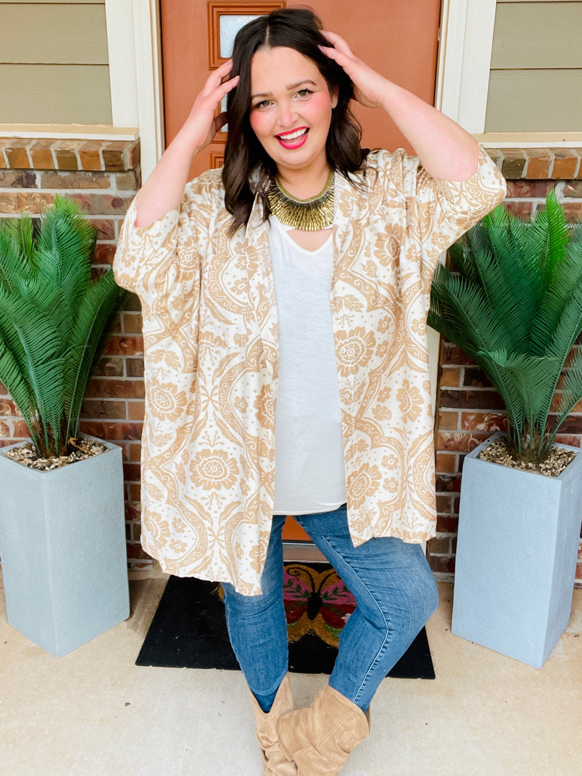 Wander In Style Beige Tunic/Dress - S802BG