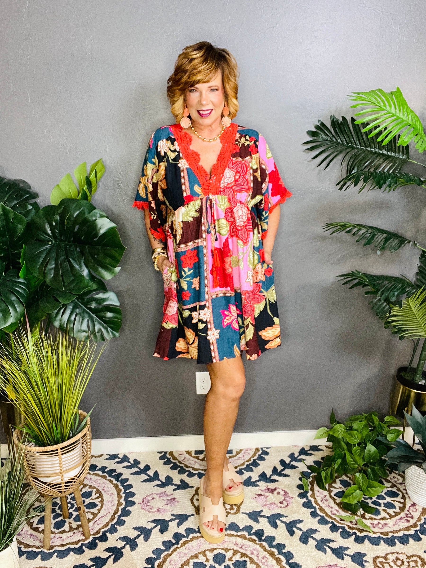 Work Of Art Abstract Print Dress