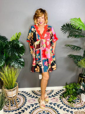Work Of Art Abstract Print Dress