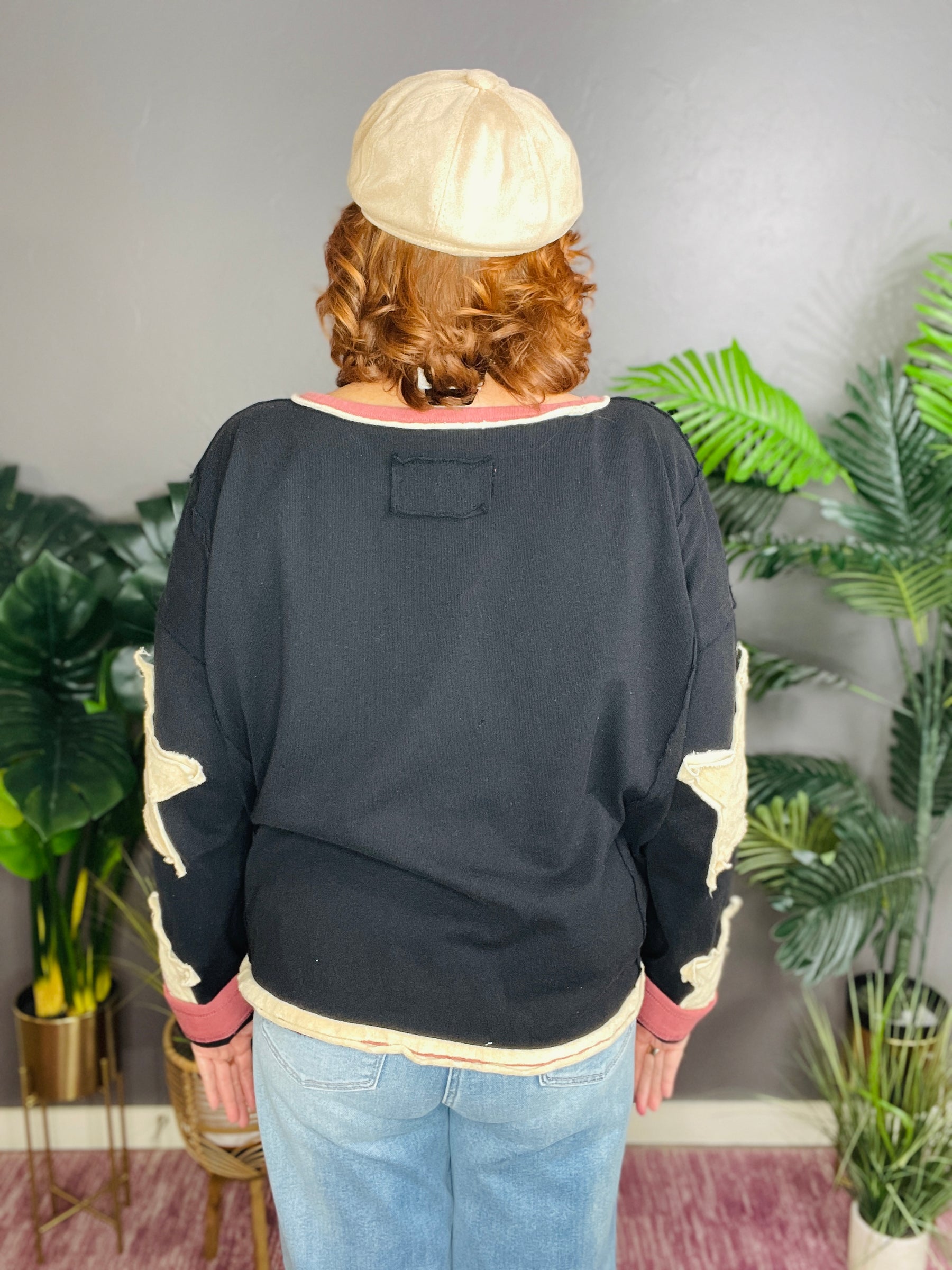 Star Status Patch Top - S221AB