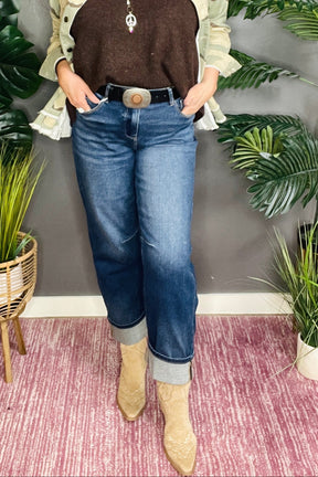 Lark Slouchy Crop Barrel Cuffed Jeans