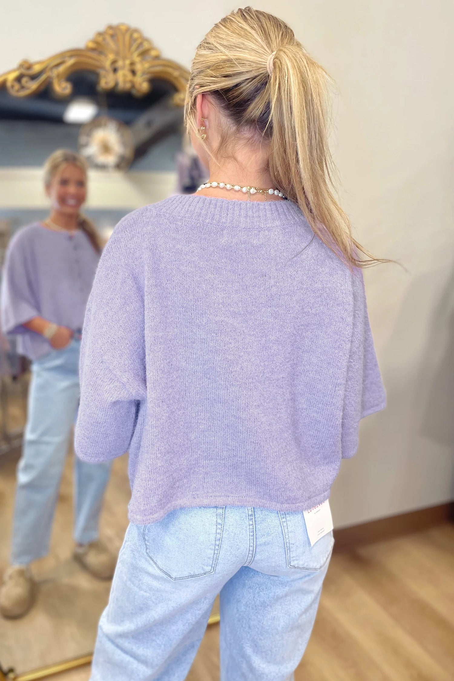 Easy To Style Lavender Knit Sweater Cardigan