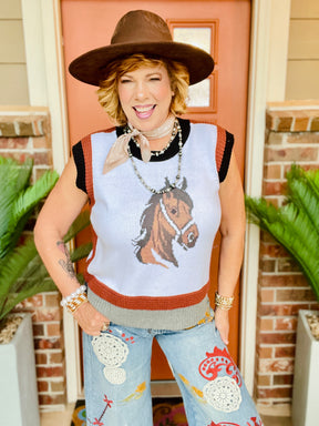 Saddle Up Sister Sweater Vest