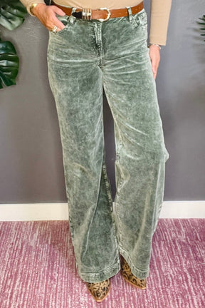 Harper Full Size High Rise Wide Leg Corduroy Jeans