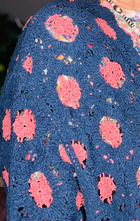 Pretty With Purpose Navy Chenille Cardigan - OT132NV