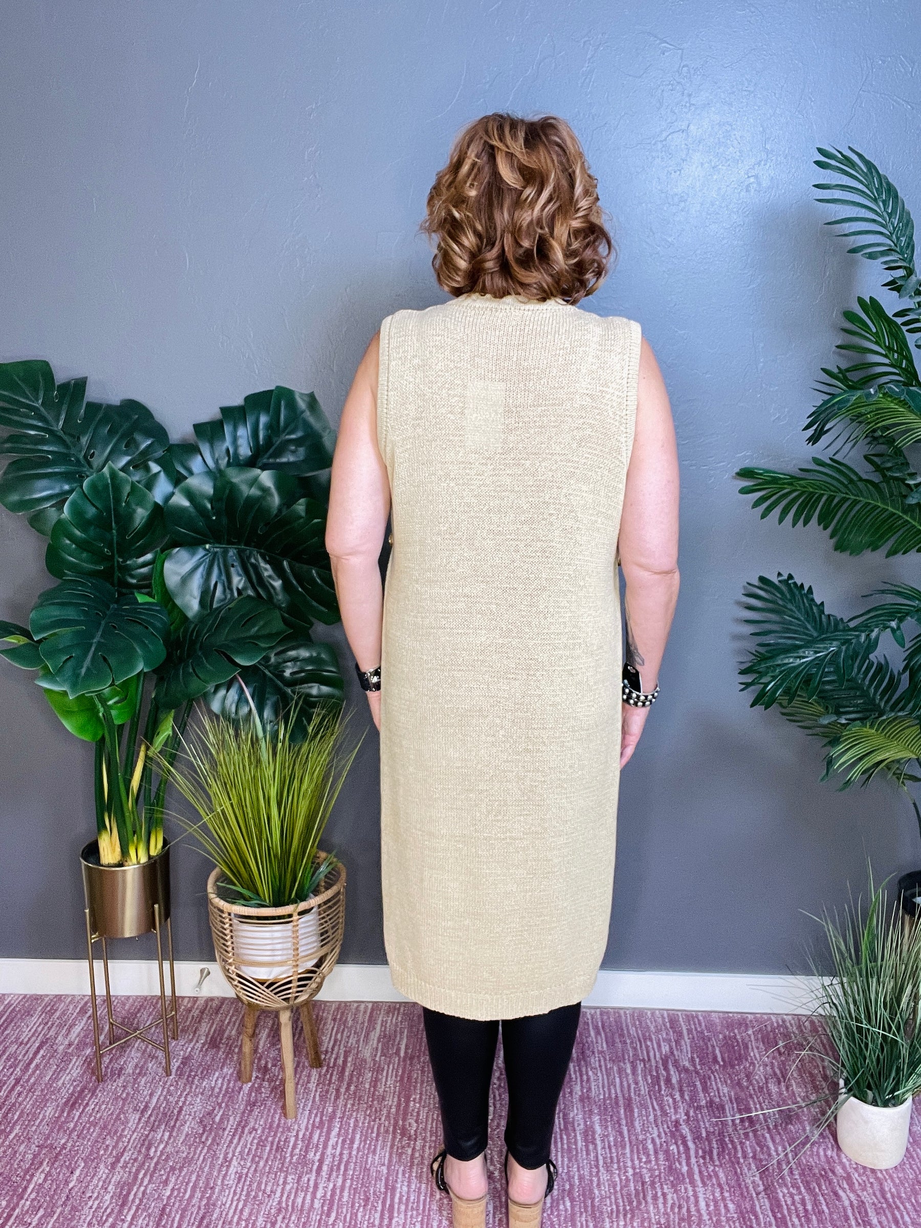 She's A Lady latte Long Sweater - S118LA