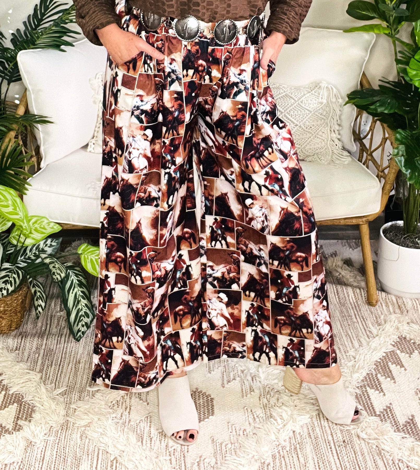 Cowgirl Collage Pants - LW027MU