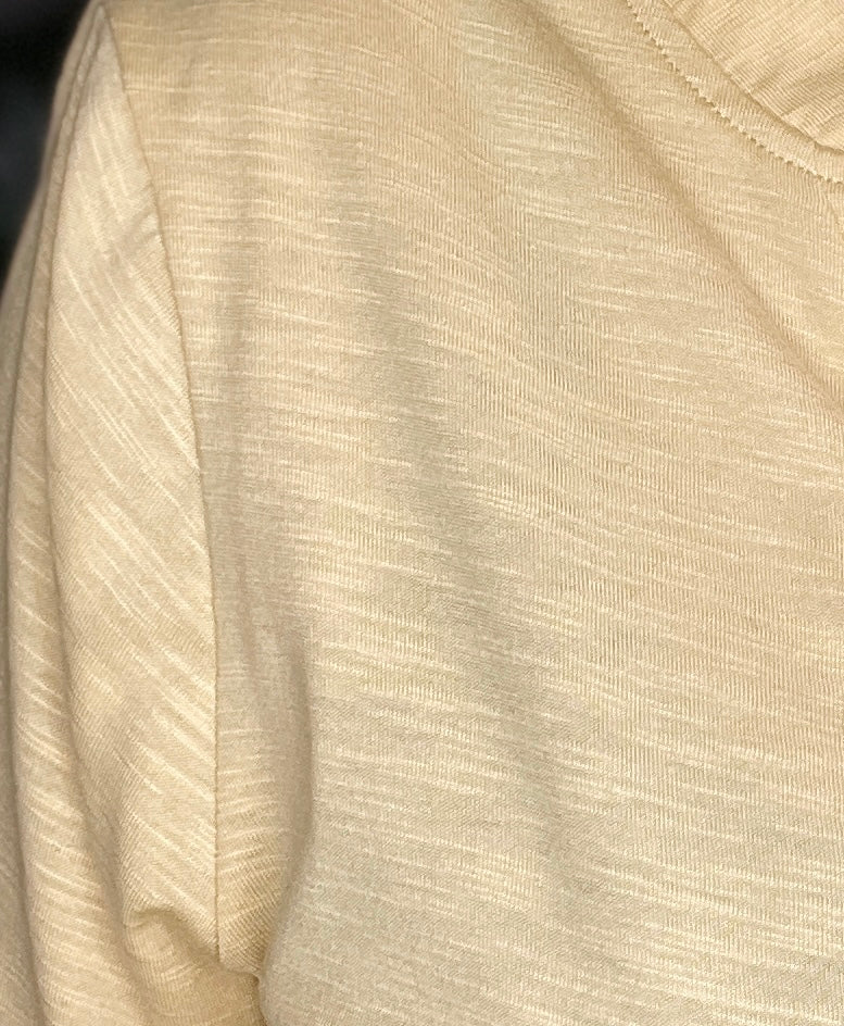 Basic Needs Beige Button V Neck Top