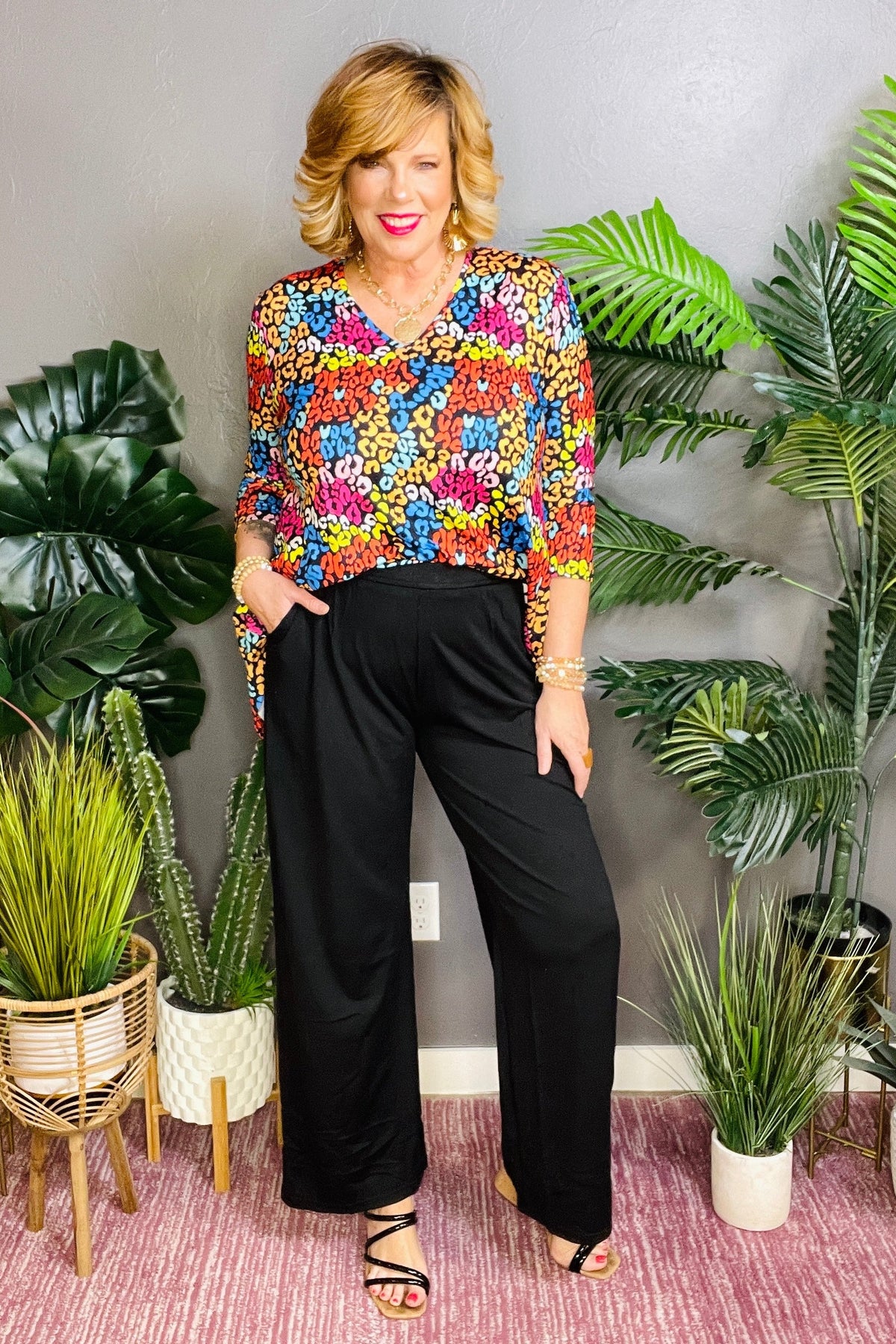 Set To Stun Top And Pant Set - SET009BK