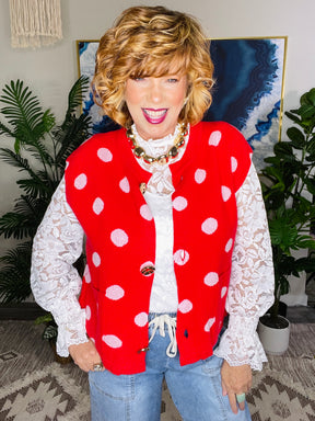 Red Hot Darling Sweater Vest