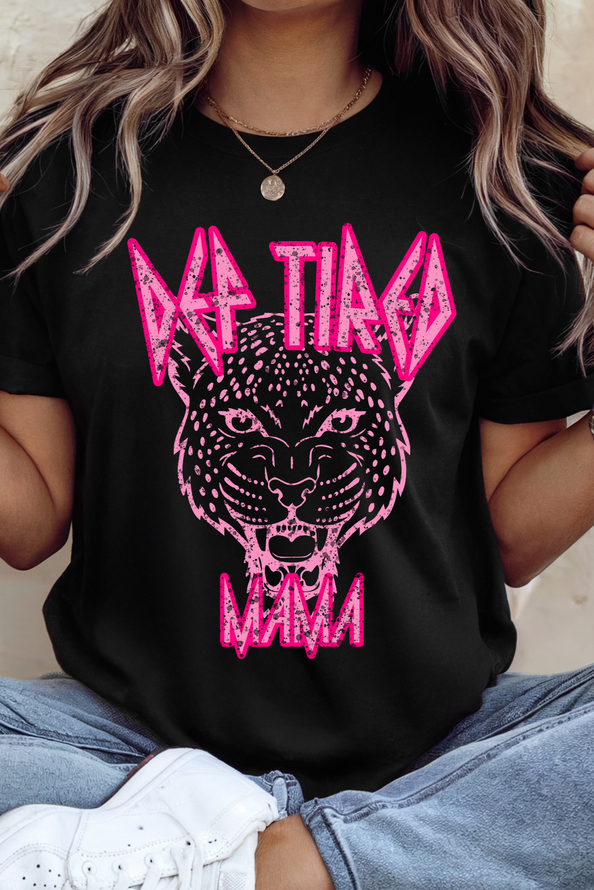 Def Tired Mama in Black Graphic Tee