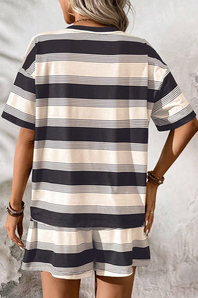 All About The Stripes Top and High Waist Short Set